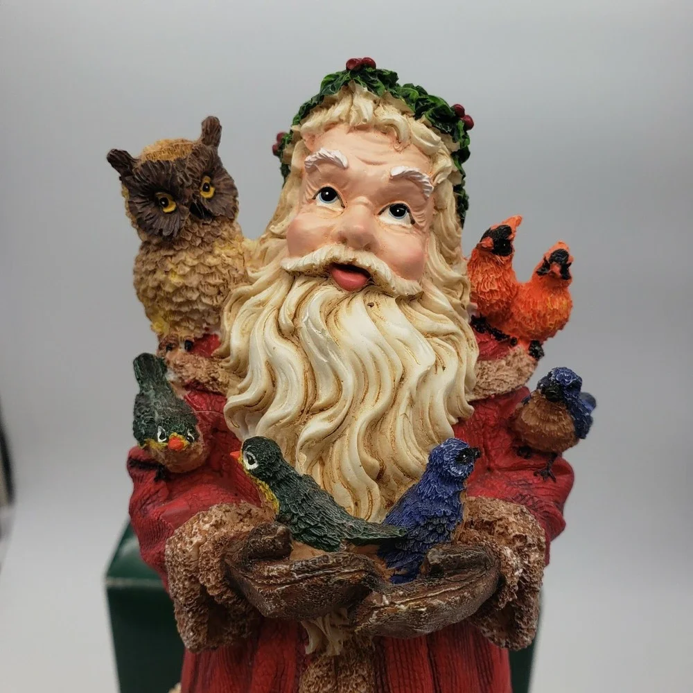 Holiday Lane Poly Resin Woodland Santa W/ Animals‎ Christmas 8